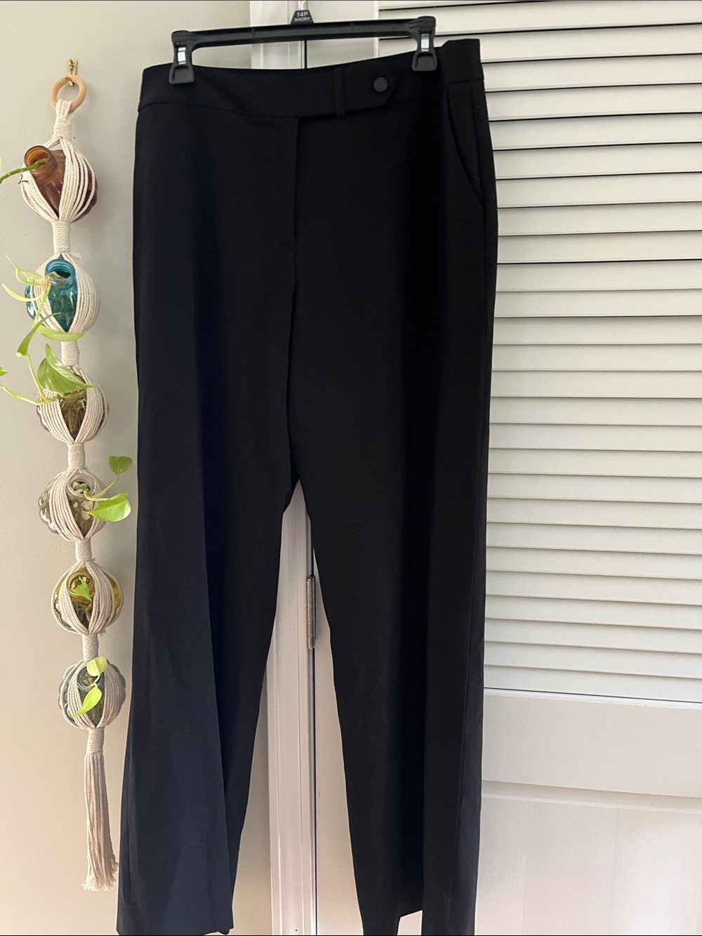 Calvin Klein Black Straight-Leg Dress Pants